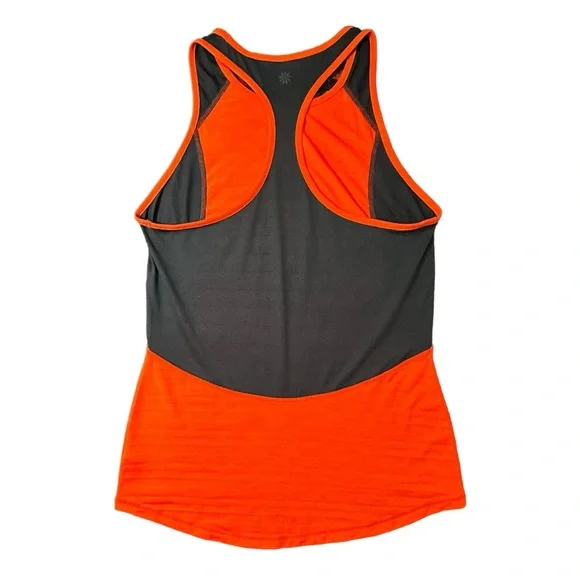 83 Athleta Spiral Spinner Tank Orange, Navy Mesh Orange & Navy Mesh Size Small - Picture 3 of 6